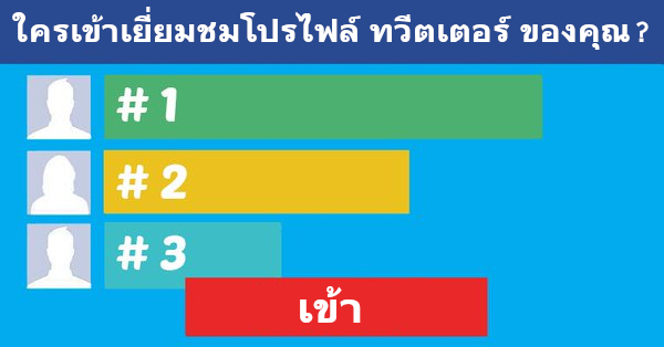 ใครเข้าเยี่ยมชมโปรไฟล์ ทวีตเตอร์ ของคุณ?